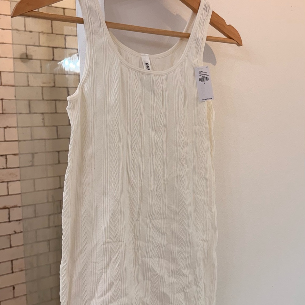 Old Navy Cream Textured Sleeveless romper
